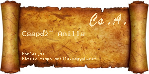 Csapó Anilla névjegykártya